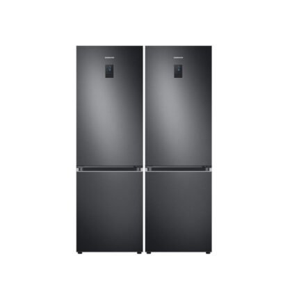 ثلاجة تونز سامسونج، نوفروست، 710 لتر، فريزر سفلي، اسود - RB34T672FB1/MR TWINS