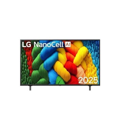 شاشة تلفزيون سمارت ال جى NanoCell AI NANO80 مقاس86 بوصه LED، بدقة 4K UHD، بريسيفر داخلي - 86NANO80A6A